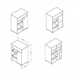 Balcão Fruteira 1 Porta Fr2003 - 2 Balcão Fruteira 1 Porta Fr2003 - 2