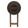Mesa Bistrô Alta Dobrável de Madeira e Tampo Plástico 55cm Lojamfb® Bistrô Alta Dobrável Madeira - 3