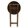 Mesa Bistrô Alta Dobrável de Madeira e Tampo Plástico 55cm Lojamfb® Bistrô Alta Dobrável Madeira - 4