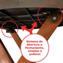 Ver imagem 7 de Mesa Bistrô Alta Dobrável de Madeira e Tampo Plástico 55cm Lojamfb® Bistrô Alta Dobrável Madeira