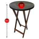 Ver imagem 6 de Mesa Bistrô Alta Dobrável de Madeira e Tampo Plástico 55cm Lojamfb® Bistrô Alta Dobrável Madeira