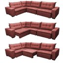 Ver imagem 3 de Sofa de Canto Retrátil e Reclinável com Molas Cama Inbox Oklahoma 3,65x2,51 ou 2,51x3,65 Vermelho