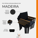 Ver imagem 2 de Jogo de Mesa 1,40m 6 Poltronas Indiana + Guarda Sol Piscina Jardim