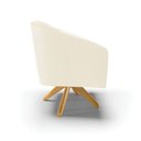 Ver imagem 3 de Poltrona Decorativa Giratória Ma30 Stella Cotelê Ext/veludo Off White D03 - D’Rossi