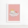 Quadro Decorativo Quarto Bebê Ursinha Princesa Nuvem 22x32cm Moldura Branca - 2