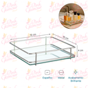Ver imagem 3 de Bandeja com Espelho Decorativa P/ Maquiagem Banheiro Lavabo Pgb Bandeja Decorativa
