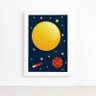 Quadros para Quarto Infantil Sistema Solar Planetas Kit 4un - 3