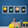 Quadros para Quarto Infantil Sistema Solar Planetas Kit 4un - 2