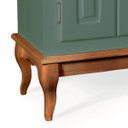 Ver imagem 4 de Gabinete para Banheiro 2 Portas com Espelheira Dália 3058 - Verde Musgo/imbuia Glazer