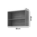Ver imagem 2 de Armário de Cozinha Modulado Áurea C/ 2 Portas 80cm Cinamomo/off White - Mgm