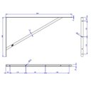 Ver imagem 2 de Suporte Prateleira Mão Francesa Reforçada Preta 50cm - Loth