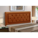 Ver imagem 1 de Cabeceira Cama Box King Estofada Madeira Belinha Reta:terracota