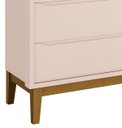 Ver imagem 3 de Cômoda Gaveteiro Classic New Rosa Fosco com Madeira - MoveisAqui