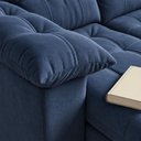 Ver mais imagens de Sofá 3 Lugares Retrátil e Reclinável 2,00m Lyon Velusoft Azul Cama Inbox