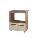 Ver imagem 2 de Balcão Multiuso 75cm Angela com 2 Portas 1 Nicho para Forno - Savana/off White Móblis