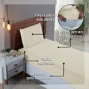 Ver imagem 3 de Kit Roupa Cama Solteiro 100% Algodão 2 Peças Percal 300 Fios Hotel Pousada:palha