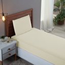Ver imagem 1 de Kit Roupa Cama Solteiro 100% Algodão 2 Peças Percal 300 Fios Hotel Pousada:palha