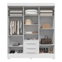 Ver imagem 4 de Guarda Roupa Casal Bolívia com Espelho 6 Portas 100% MDF Linhamobília Branco