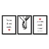 3 Quadros Decorativos Sou do Meu amado Quarto Casal Sala MDF:Preto - 2