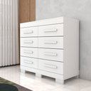Ver imagem 6 de Cômoda Milano 8 Gavetas 100% Mdf Branco - Panorama Móveis