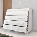 Ver imagem 5 de Cômoda Milano 8 Gavetas 100% Mdf Branco - Panorama Móveis