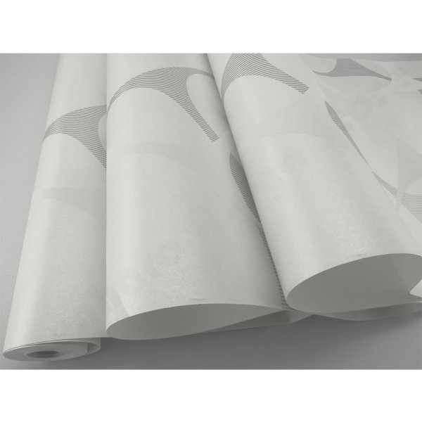 Papel de Parede - Branco Gelo com Arabescos Cinza - Rolo com 10m X 53cm - Lms-ppy-8121 - 3