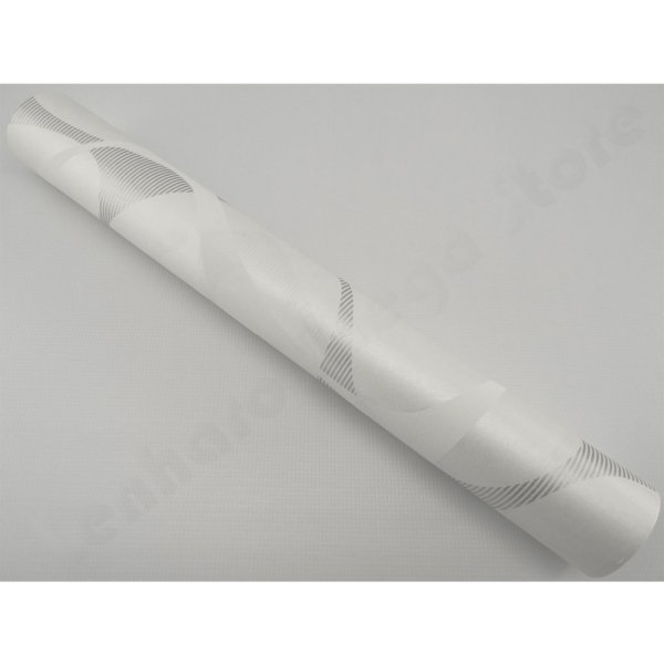 Papel de Parede - Branco Gelo com Arabescos Cinza - Rolo com 10m X 53cm - Lms-ppy-8121 - 6