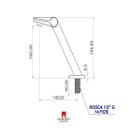 Ver imagem 2 de Torneira 61017 para Banheiro Luxo Requinte Dourado 1/4 Volta