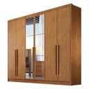Ver imagem 1 de Guarda Roupa Casal Linea Plus 6 Portas 8 Gavetas MDF com Espelho Cinamomo Móveis Novo Horizonte