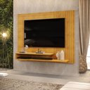 Ver imagem 6 de Painel Suspenso Detalhe Frisado Sala Quarto Escritório Tv até 50 Polegadas 1 Prateleira Nando Dj Móv