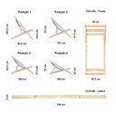 Ver imagem 2 de Espreguiçadeira Portátil de Madeira Maciça - para Piscina, sem Braço, Envernizada