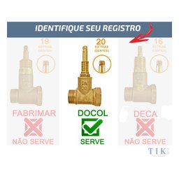 Acabamento de Registro Cruzeta Abs 1/2' ou 3/4 para Reg Docol - 2