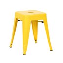 Ver imagem 1 de Banqueta baixa Iron Tolix - Industrial - Aço - Vintage - Amarelo