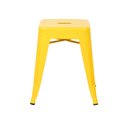 Ver imagem 2 de Banqueta baixa Iron Tolix - Industrial - Aço - Vintage - Amarelo