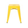 Banqueta baixa Iron Tolix - Industrial - Aço - Vintage - Amarelo - 2