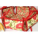 Ver imagem 2 de Cesta de Pão em Tecido Dupla Face - Pimenta Vermelha