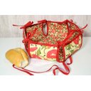 Ver imagem 3 de Cesta de Pão em Tecido Dupla Face - Pimenta Vermelha