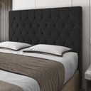 Ver imagem 1 de Cabeceira King Size Potenza 193cm Veludo Preto c/ Frame Italian Flex