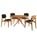 Ver imagem 2 de Sala de Jantar Mesa Ballare 135cm Tampo Laminado Redondo com 4 Cadeiras Malta