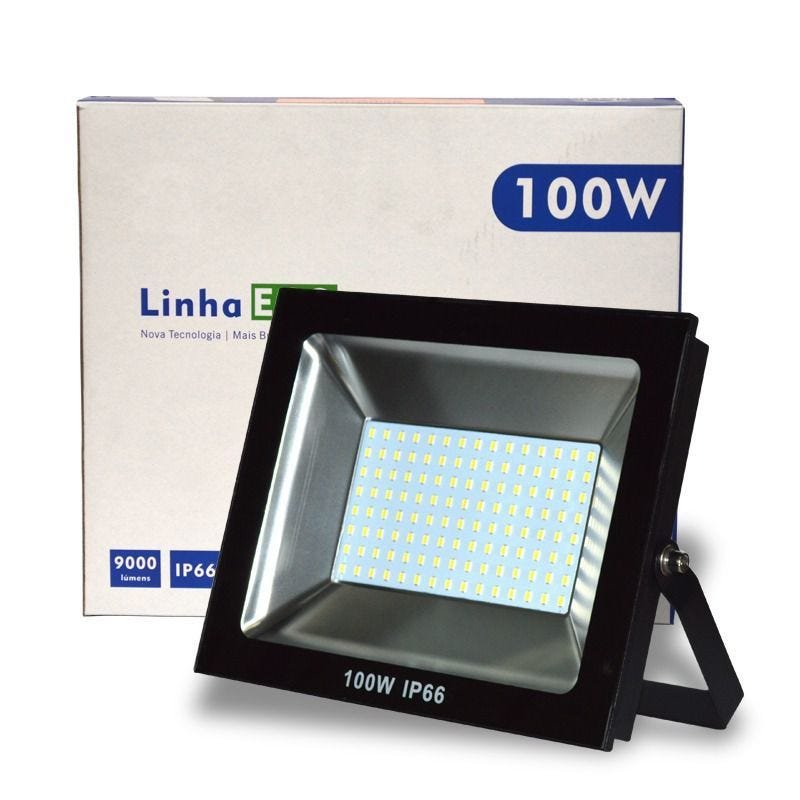 Refletor LED SMD ECO 100W Branco Frio 6500K UP LED