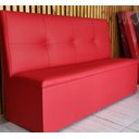 Ver imagem 2 de Poltrona Booth 1,10cm Corvin Vermelho Costura em Quadro