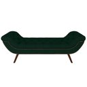 Ver imagem 3 de Kit Cabeceira Estofada Box Queen Valencia e Recamier Veneza 160 Cm Tca 947 - Veludo Verde
