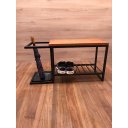 Ver imagem 2 de Banco Sapateiro Porta Guarda Chuva Ferro e Madeira