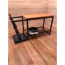 Ver imagem 1 de Banco Sapateiro Porta Guarda Chuva Ferro e Madeira