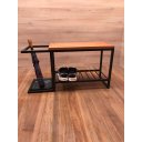 Ver imagem 4 de Banco Sapateiro Porta Guarda Chuva Ferro e Madeira