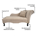 Ver imagem 4 de Recamier Estofado Decorativo Olívia Esquerdo de Quem Senta Corano Bege - Incasa Decor