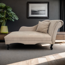 Ver imagem 2 de Recamier Estofado Decorativo Olívia Esquerdo de Quem Senta Corano Bege - Incasa Decor