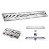 Ralo Linear 50cm Inox Anti Odor Anti Inseto Banheiro Lavabo Area Externa Jardim Quintal Higienico Se - 1