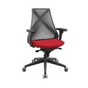 Ver imagem 1 de Cadeira de Escritório Bix X+ Presidente Ergonômica Encosto Mesh Assento Tecido Base com Rodízios