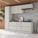 Ver imagem 1 de Cozinha Modulada 5 Peças 250cm 6 Portas 6 Gavetas Fineze Henn - Cor: Areia HP